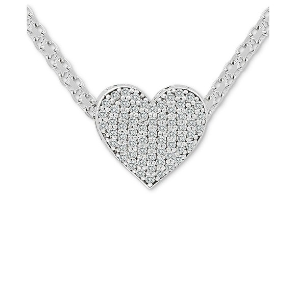 Macy's Cubic Zirconia Pavé Heart 18